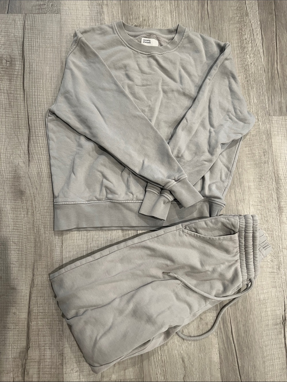 Cozy Light Gray Sweatshirt & Jogger Loungewear Set